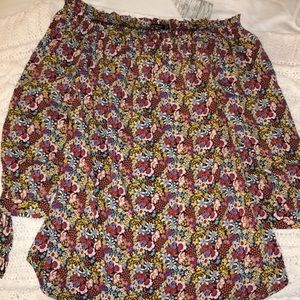 off the shoulder 3/4 sleeve shirt